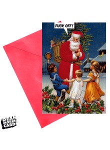 Поздравителна картичка "Дядо Коледа: Разкарай се!"